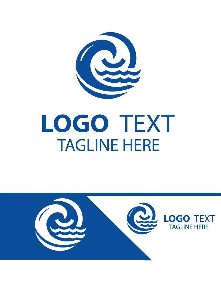 Aqua Pulse Waves Logo vector
