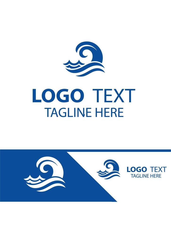 Ocean Wave Logo Design vector