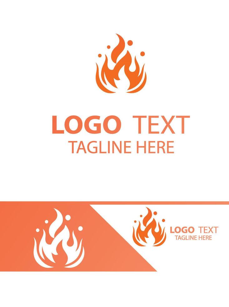 Wild Ember Blaze flame logo vector
