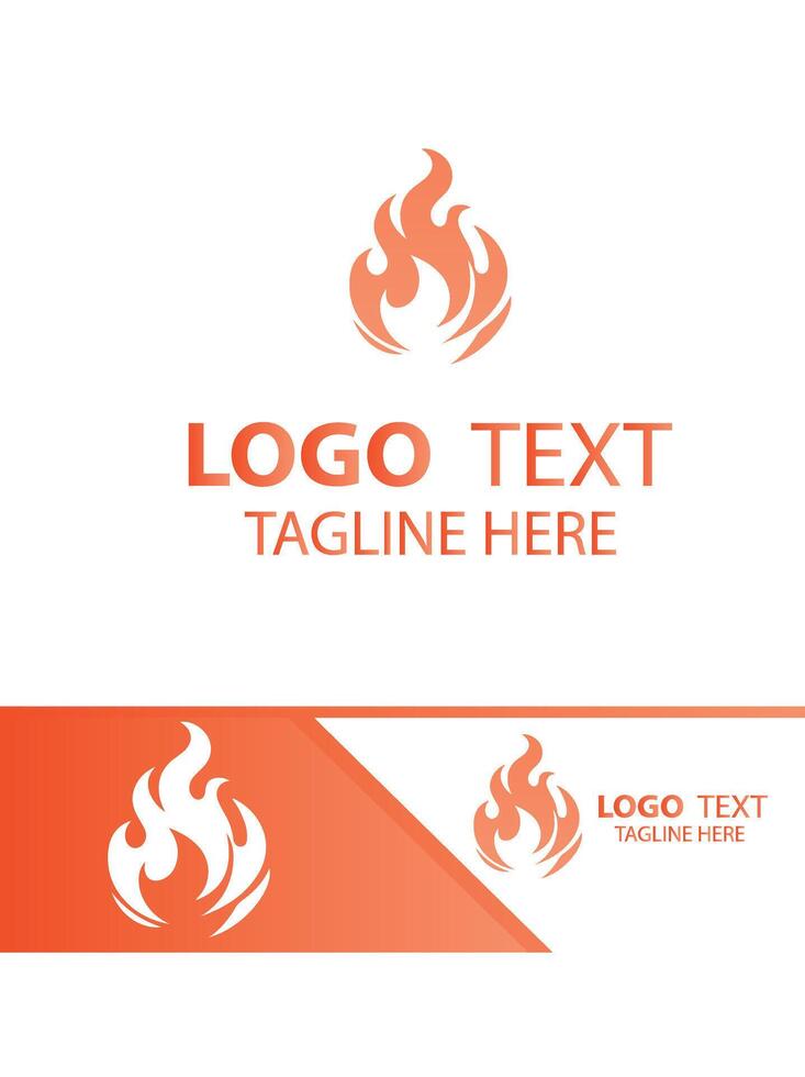Radiant Ember flame logo vector