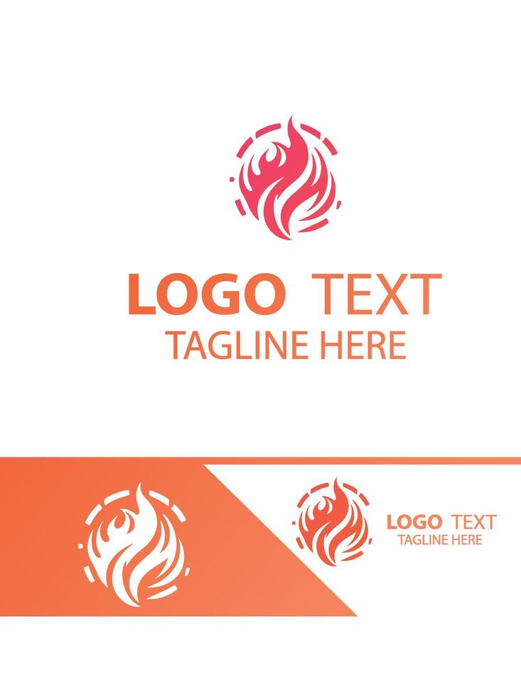 Smoldering Glow flame logo vector
