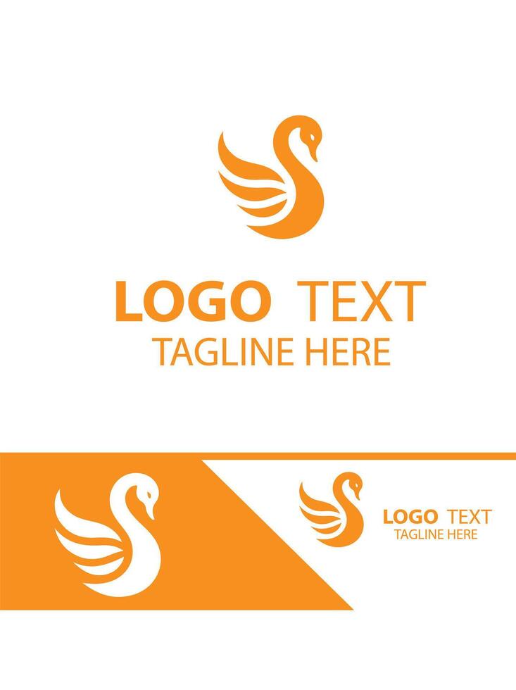 Graceful Waters swan logo vector