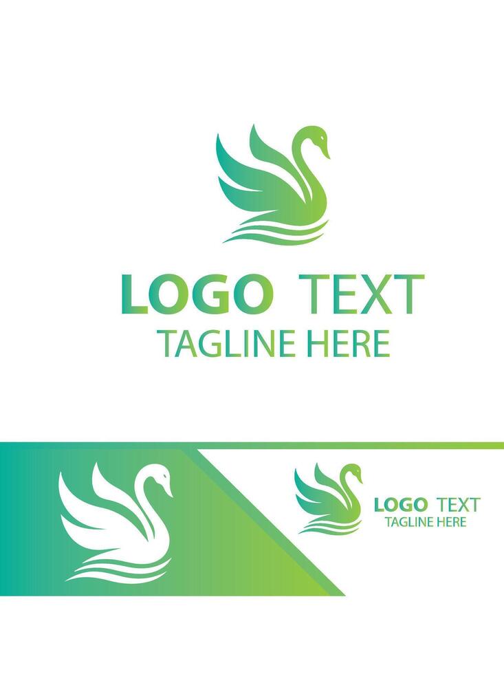 Tranquil Waters swan logo vector