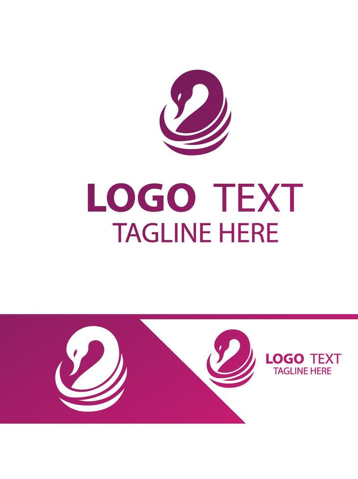 Elegant Swan logo vector