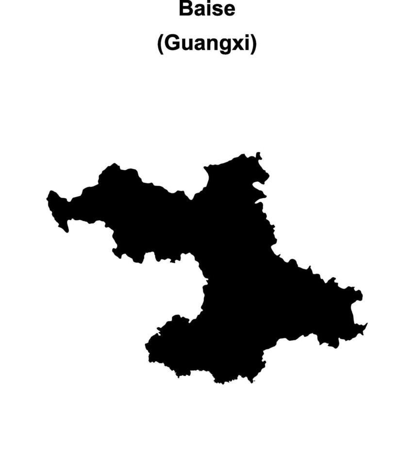 Baise blank outline map vector