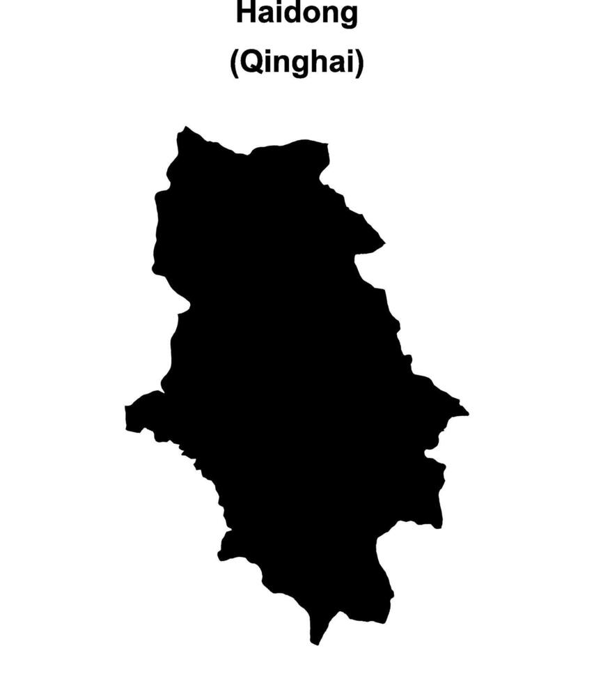 Haidong blank outline map vector