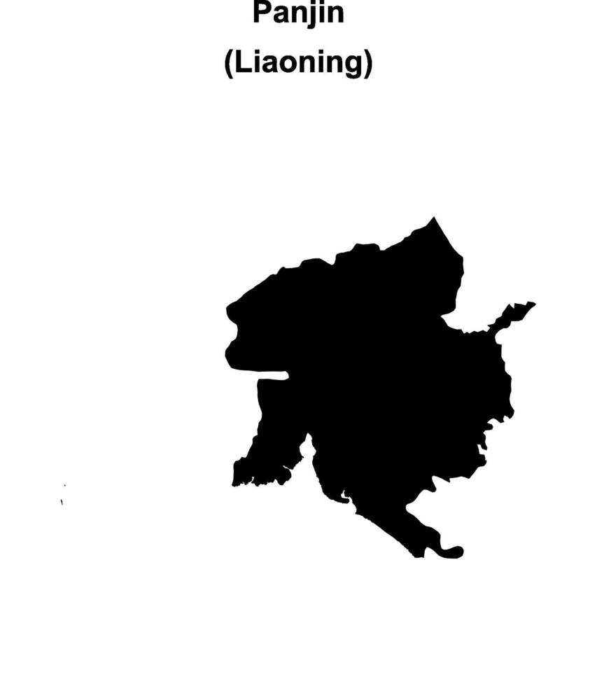 Panjin blank outline map vector