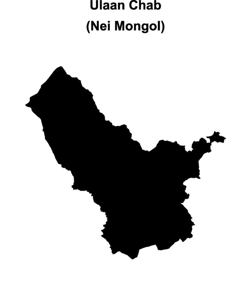 Ulaan Chab blank outline map vector