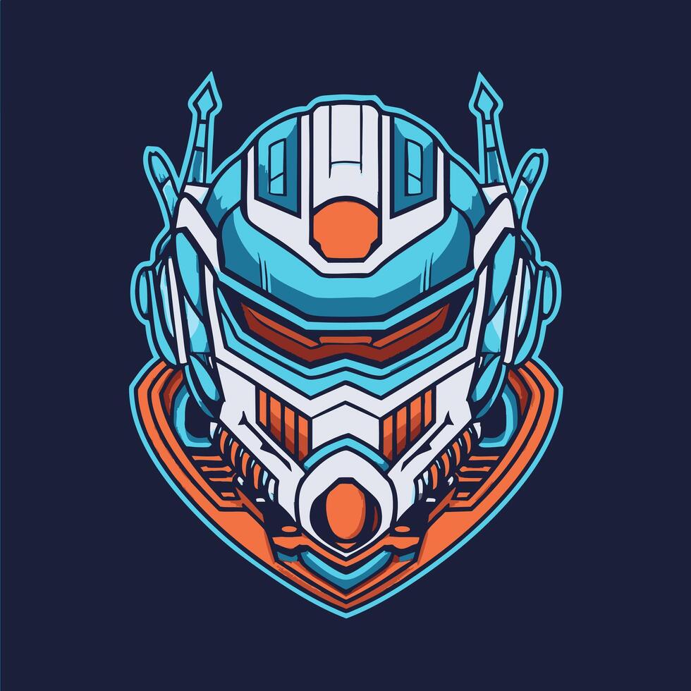 AI robot with a futuristic look vector