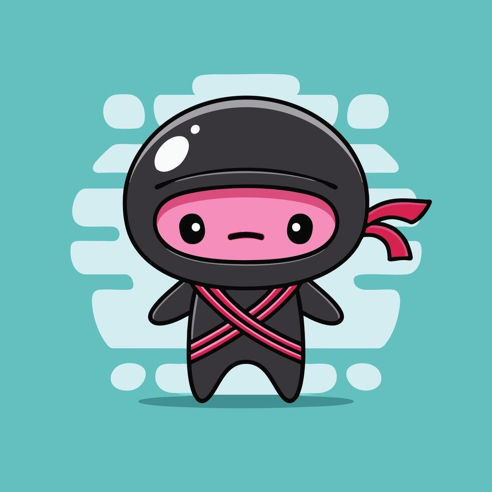Cute Ninja Jellyfish vector