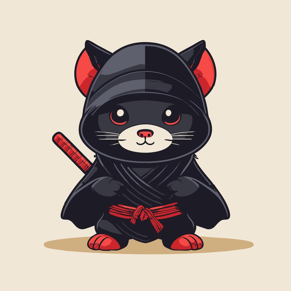 Cute Ninja Tasmanian Devil vector