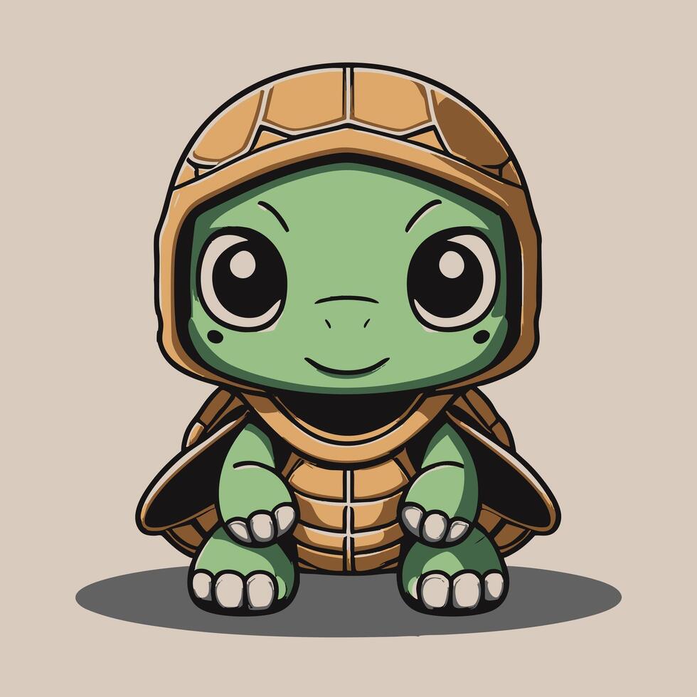 Cute Ninja Turtle 2 vector