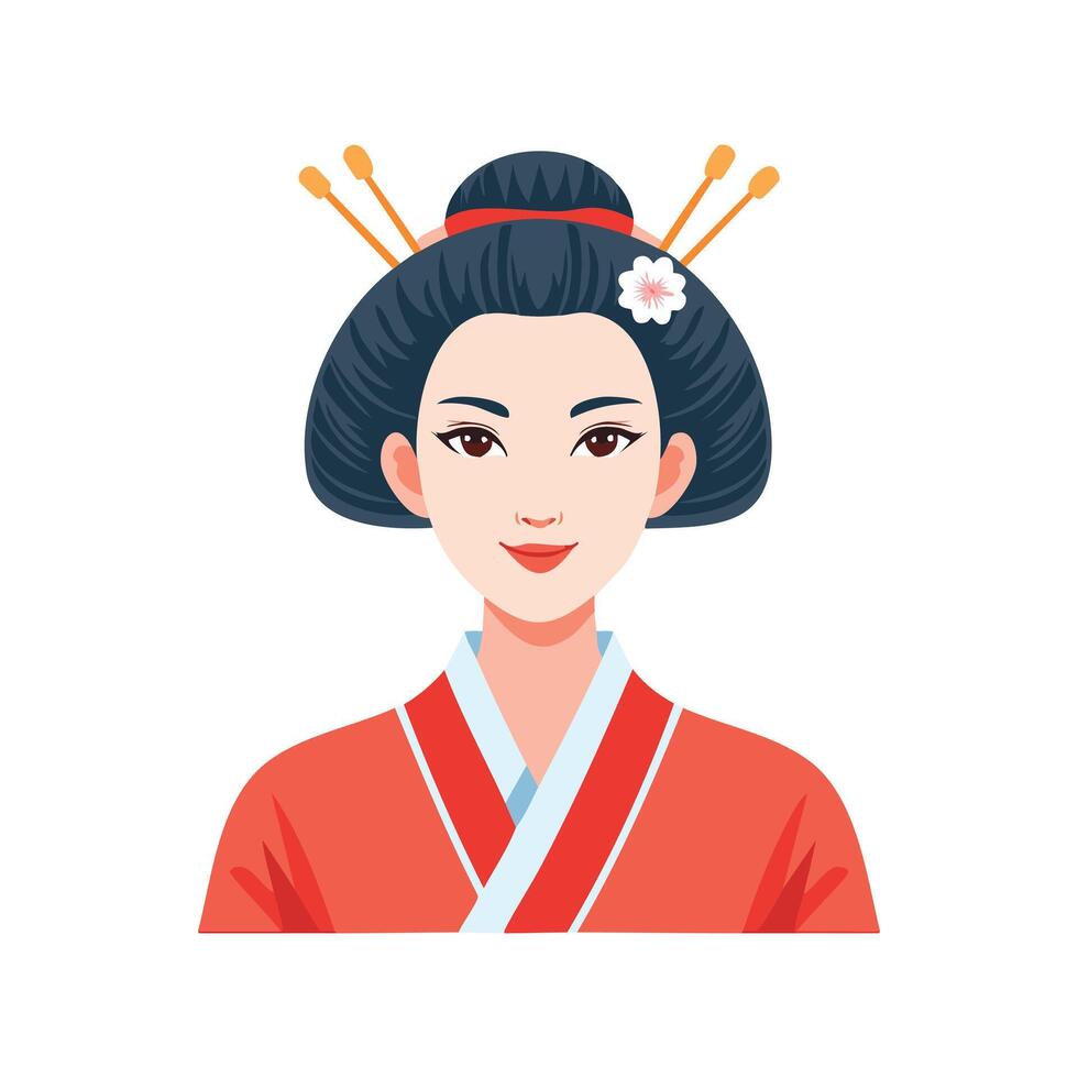 Elegant A Geisha Portrait vector