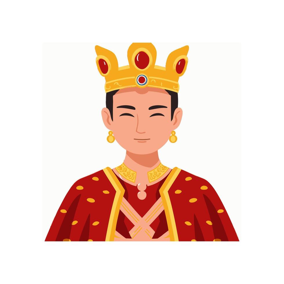 King with a crown and cape vector