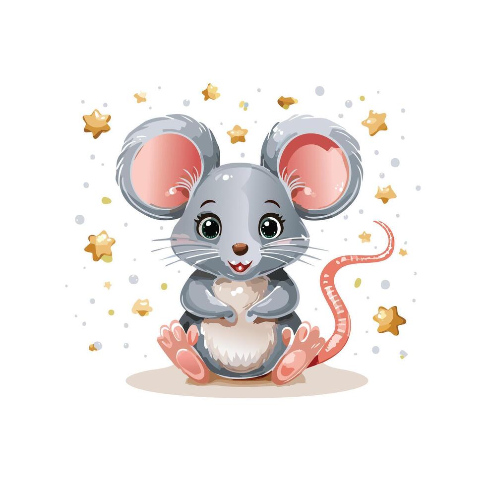 Mini cookie mouse vector