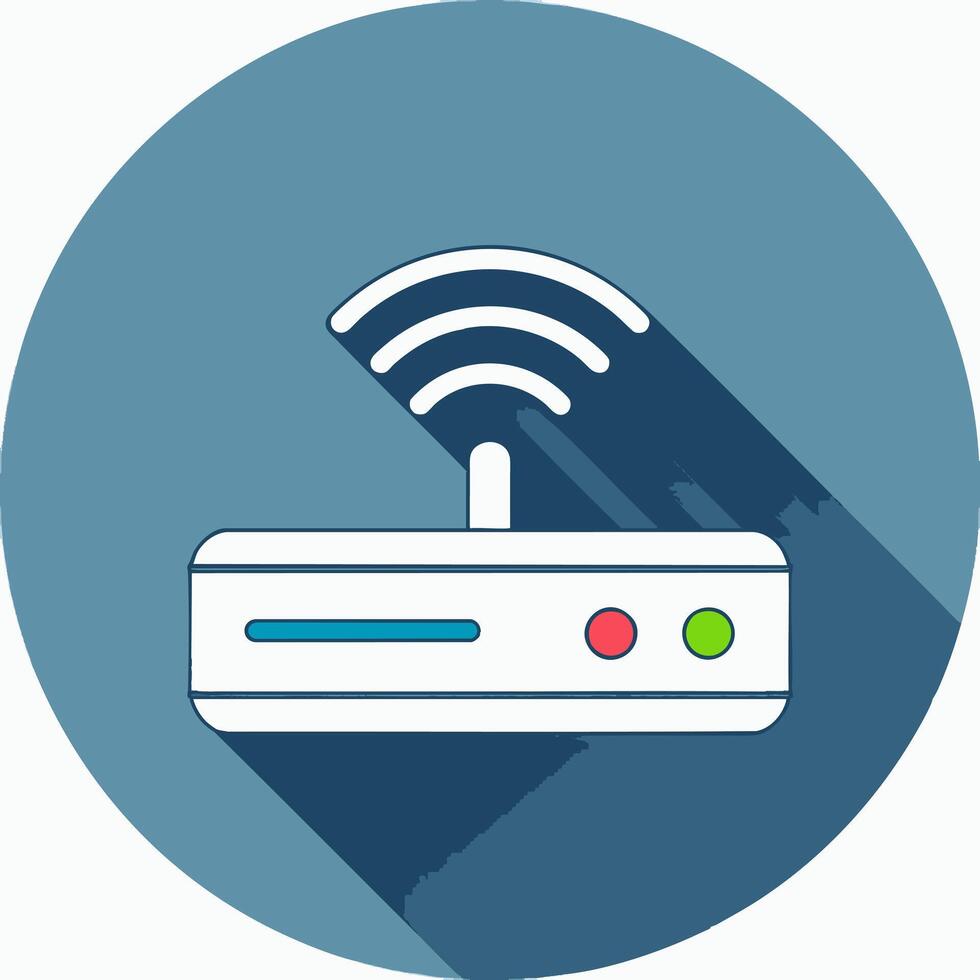 Router emitting signal waves vector