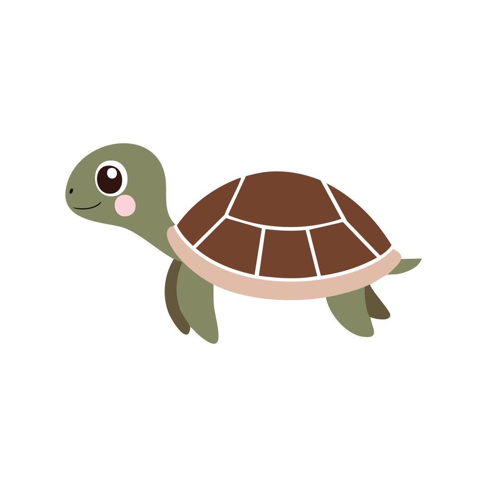 Baby toffee turtle vector