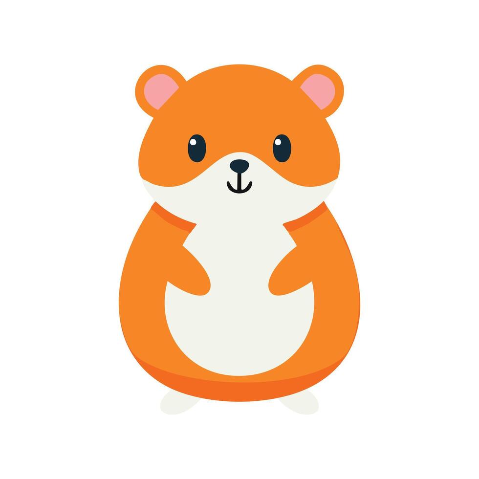 Little orange hamster vector