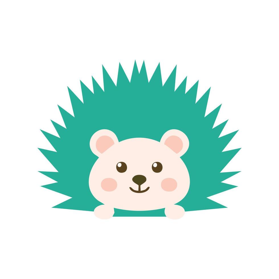 Tiny mint hedgehog vector