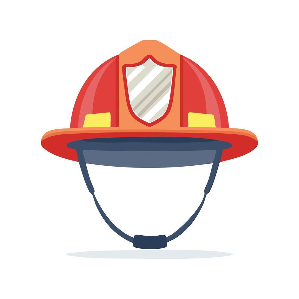 firefighter helmet with a reflective stripe vector