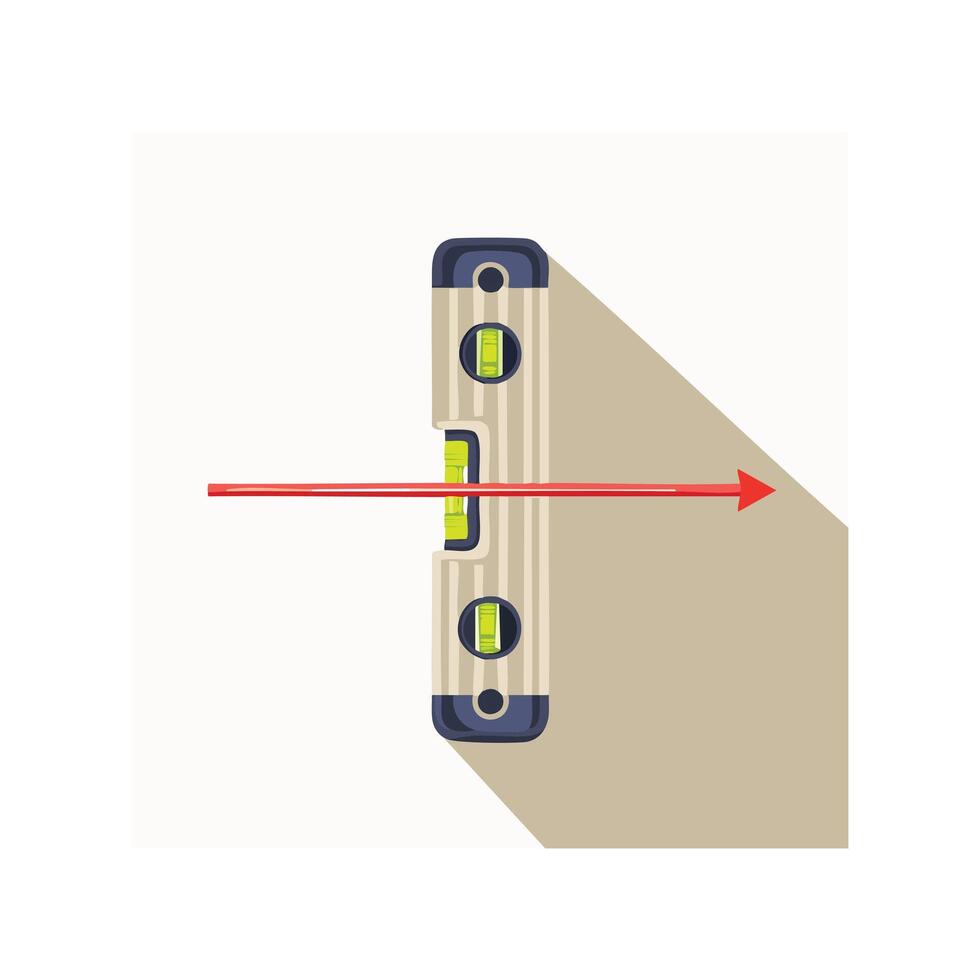 laser level projecting a straight line on a wall vector