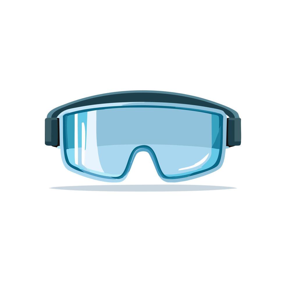 pair of safety goggles with anti-fog coating vector