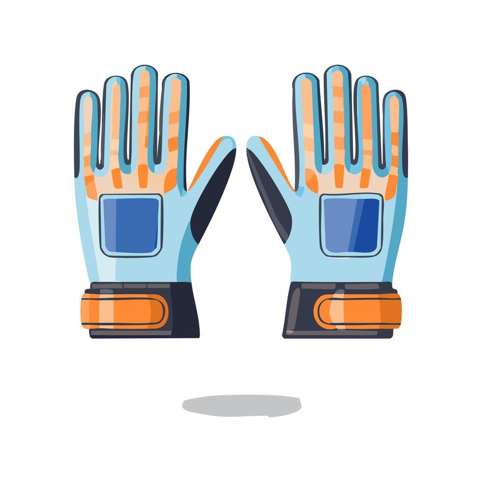 pair of safety gloves with touchscreen compatibility vector