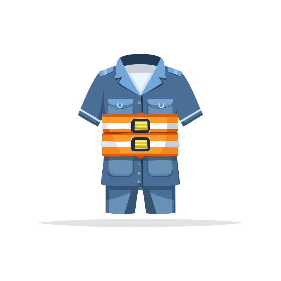 reflective belt wrapped around a uniform vector