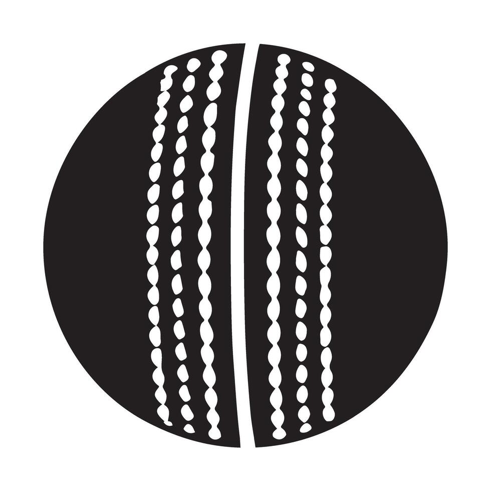 Cricket Ball Silhouette Illustration Game Sport Design vector
