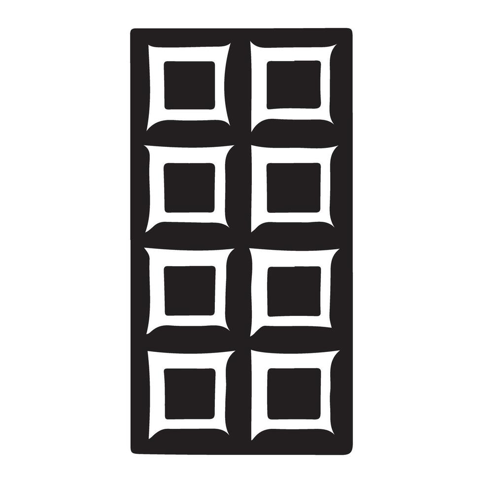 Chocolate bar square shapes drawing illustration clip art design vector