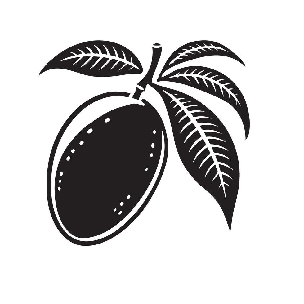 Mango Fruit Illustration Graphic Design Image Fresh Organic vector