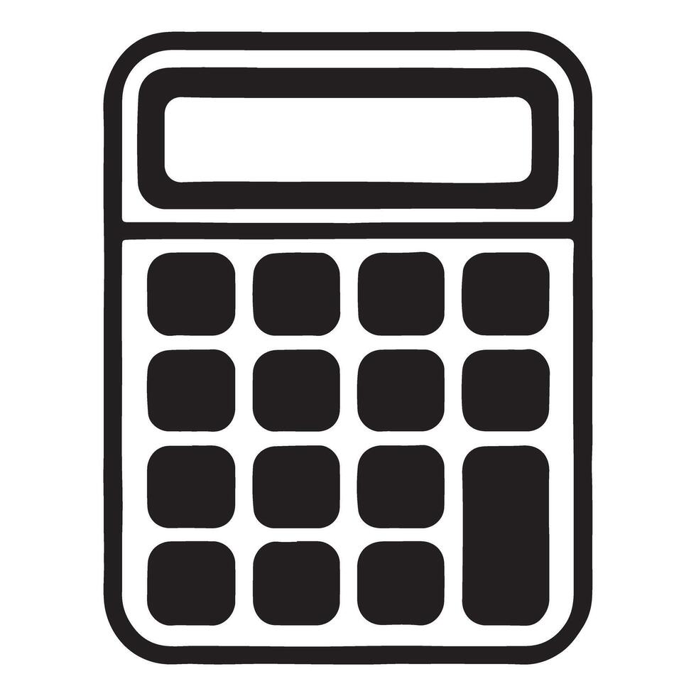 Simple calculator illustration for financial planning and calculation needs vector