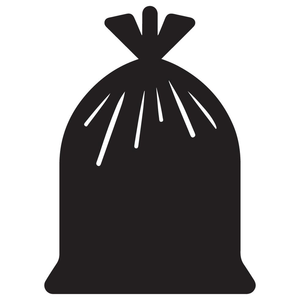 Trash Bag Illustration Black for Clean Environment Designs vector