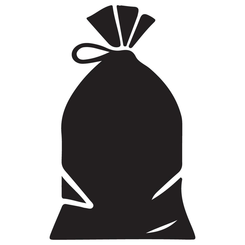 Simple Bag Silhouette Illustration for Versatile Use vector