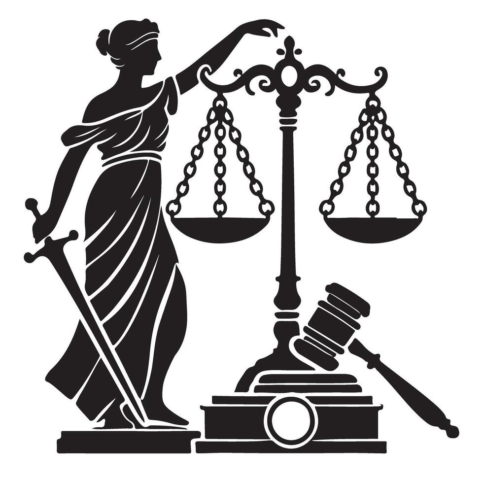 Lady Justice Illustration for Legal and Justice Themes vector