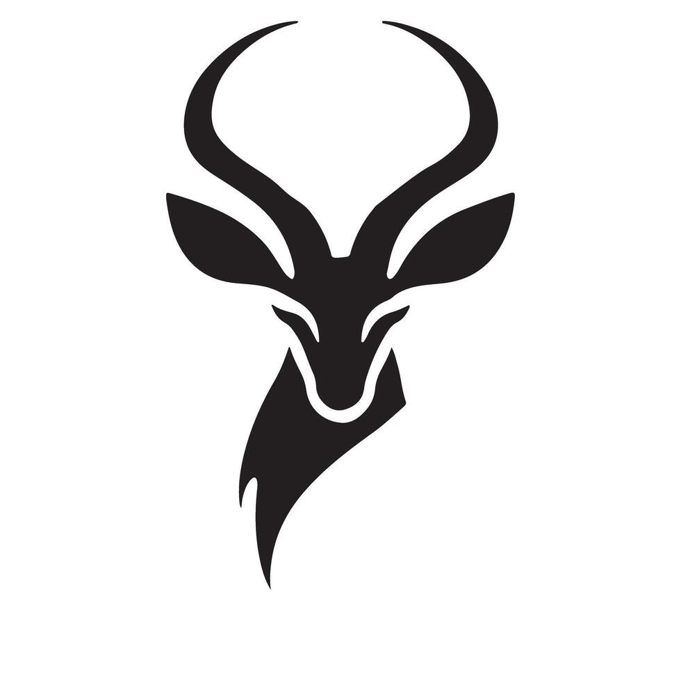 Antelope Silhouette Illustration for Wildlife and Nature designs vector