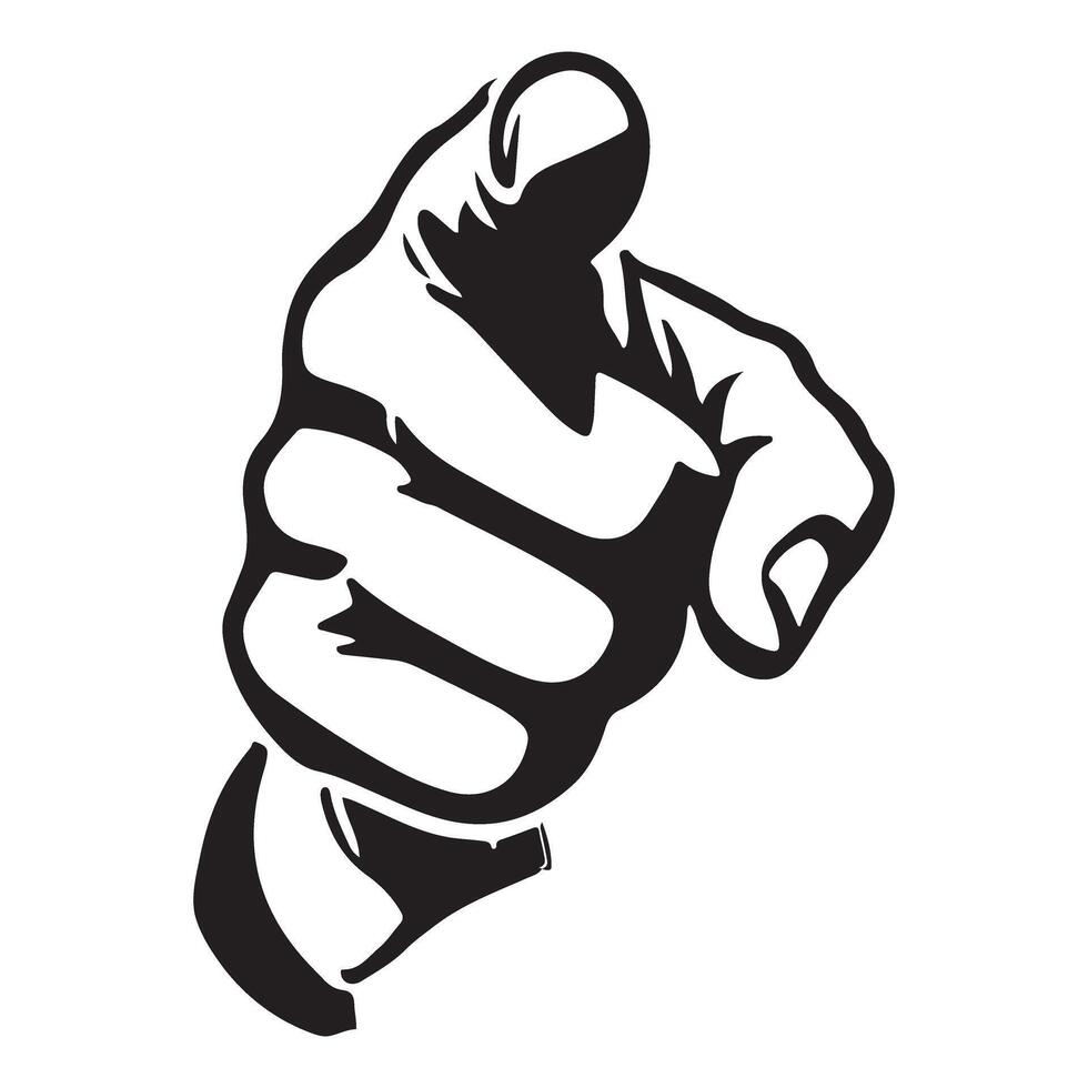 Pointing Finger Illustration for Direction and Guidance Designs vector