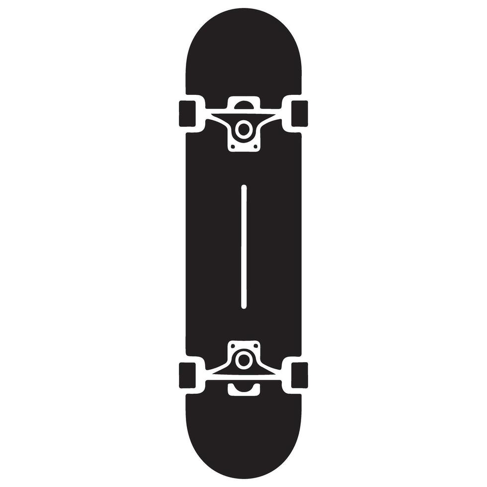Silhouette Skateboard Design for Sports and Recreation Projects vector