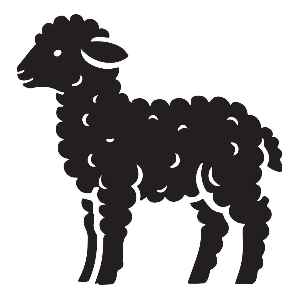 Detailed Lamb Illustration Art Perfect for Religious Projects vector