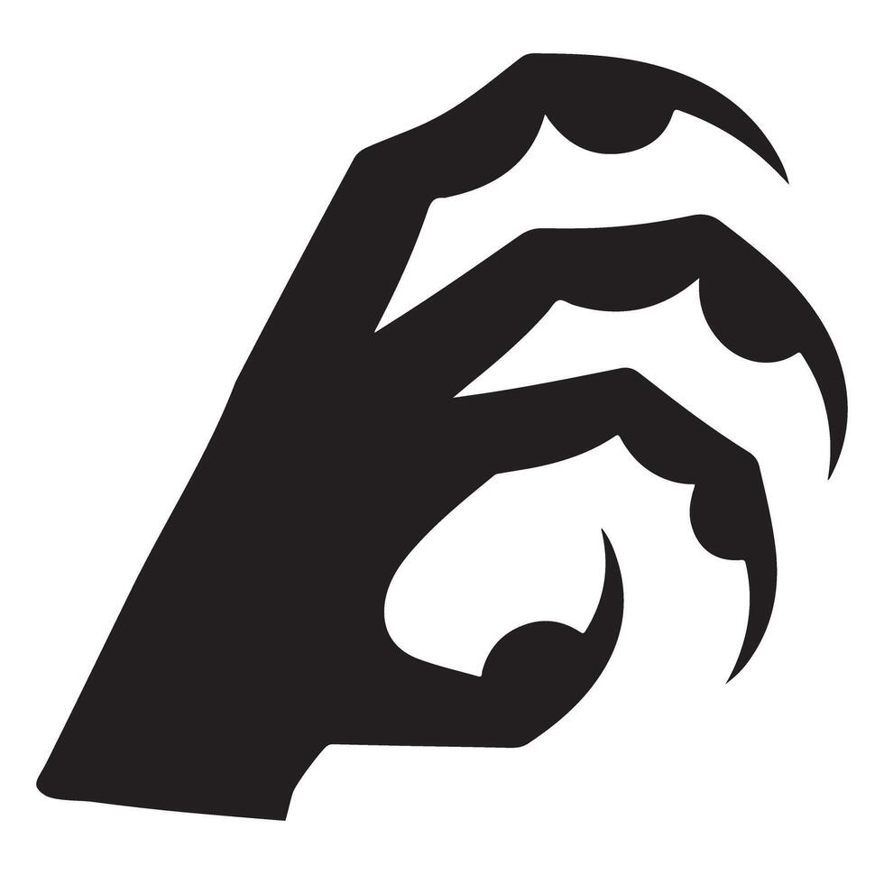 Monster Claw Scratch Silhouette Spooky Horror Graphic Art vector