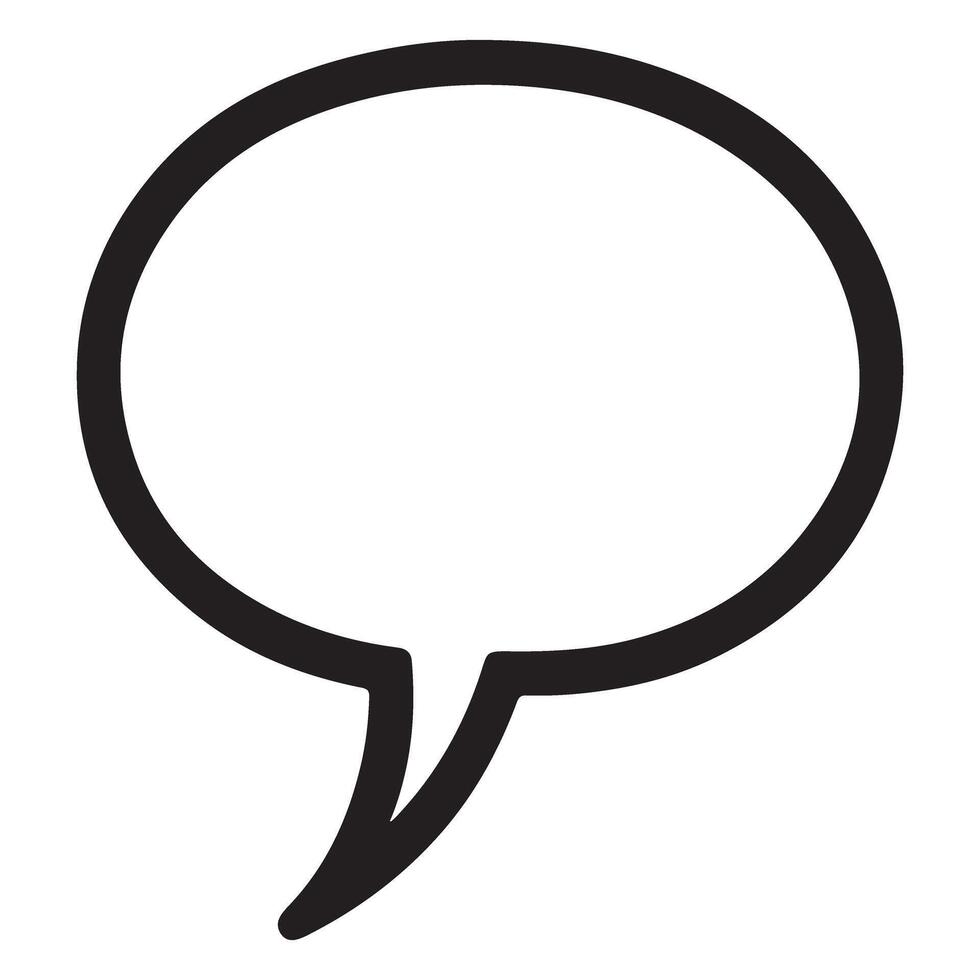 Speech Bubble Silhouette Illustration Graphic for Communication Tools vector