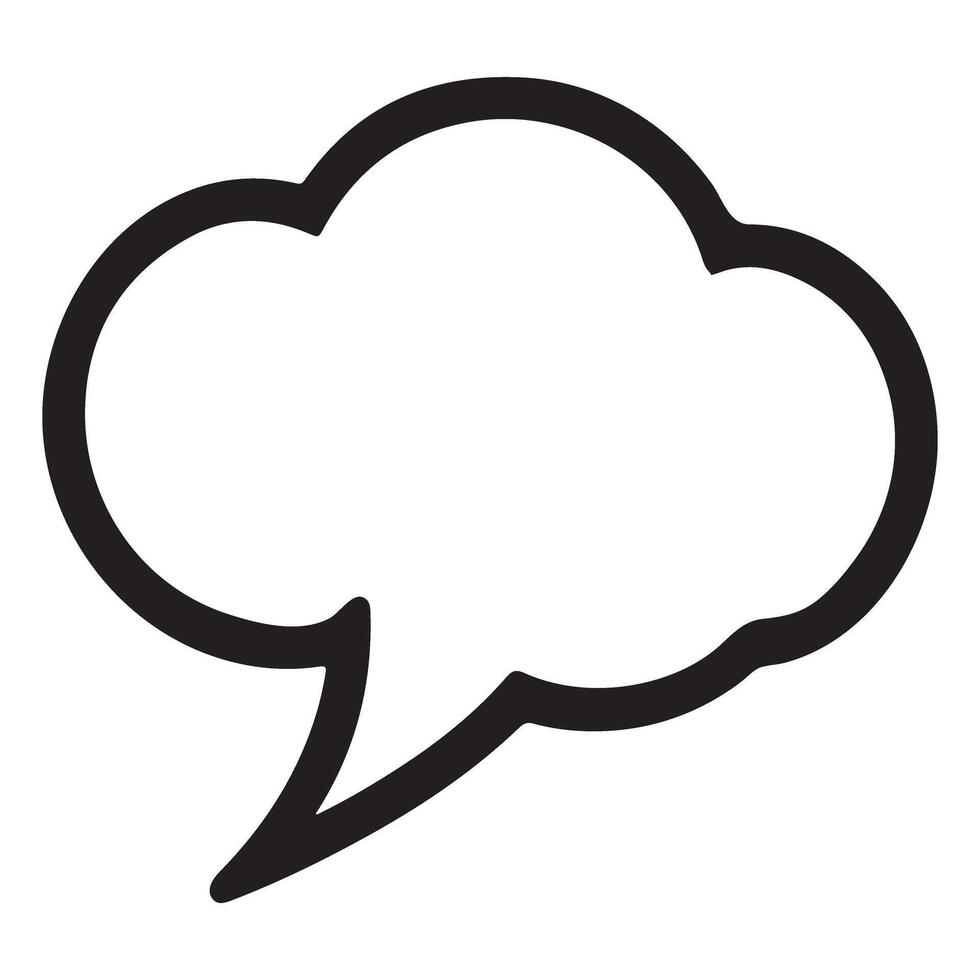 Speech Bubble Outline Illustration Communication Dialog Design vector