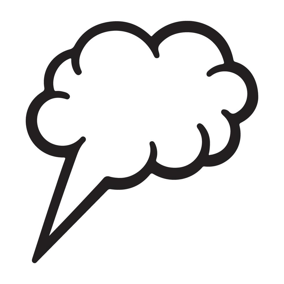 Speech Bubble Silhouette Simple Graphic Illustration vector