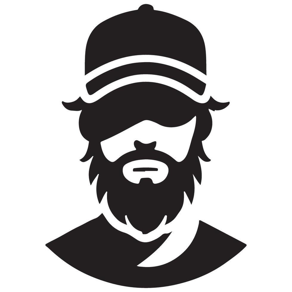 Mysterious Man with Hat Silhouette Art for Detectives and Secrets vector