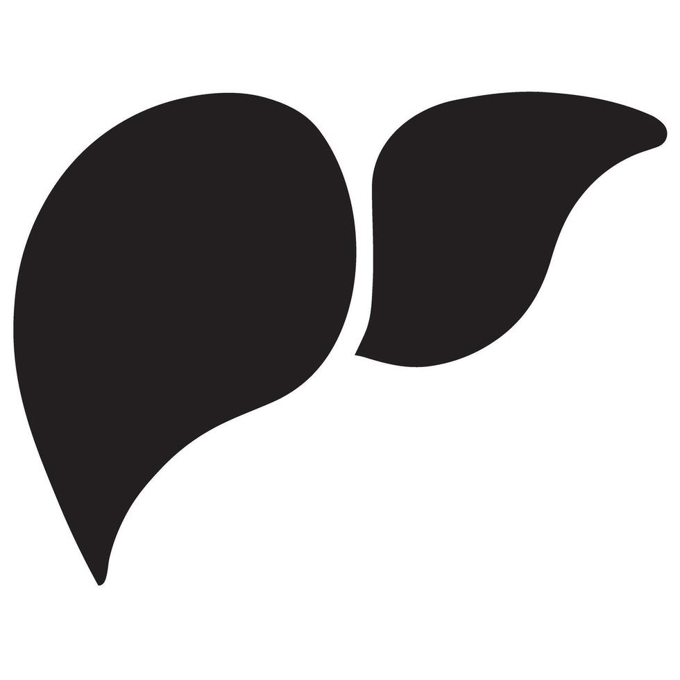 Human Liver Silhouette Graphic for Medical Educational Designs vector