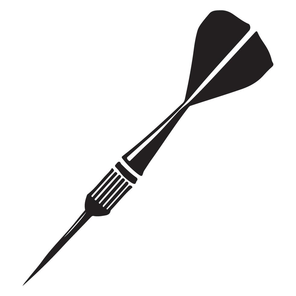 Dart Silhouette Illustration Icon Design for Game and Target vector