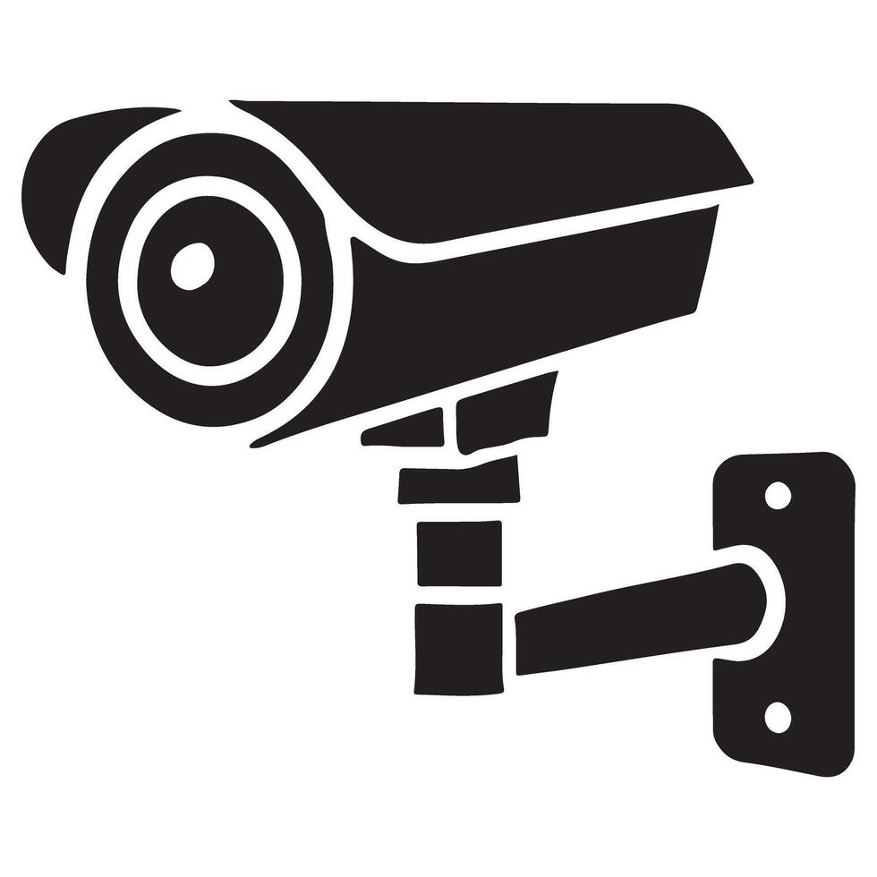 Security Camera Silhouette Image Surveillance Graphic vector