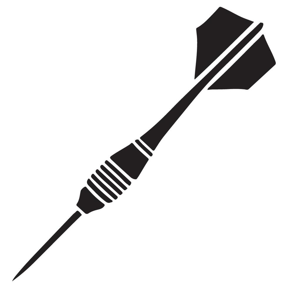 Dart Silhouette Precision Throwing Game Recreation Sport vector