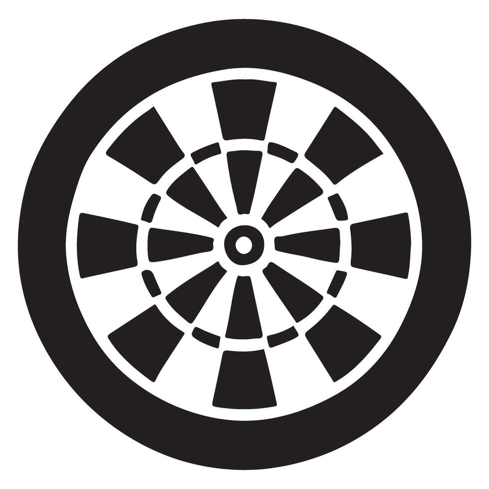 Dartboard Silhouette Illustration Target Game Accuracy Design vector