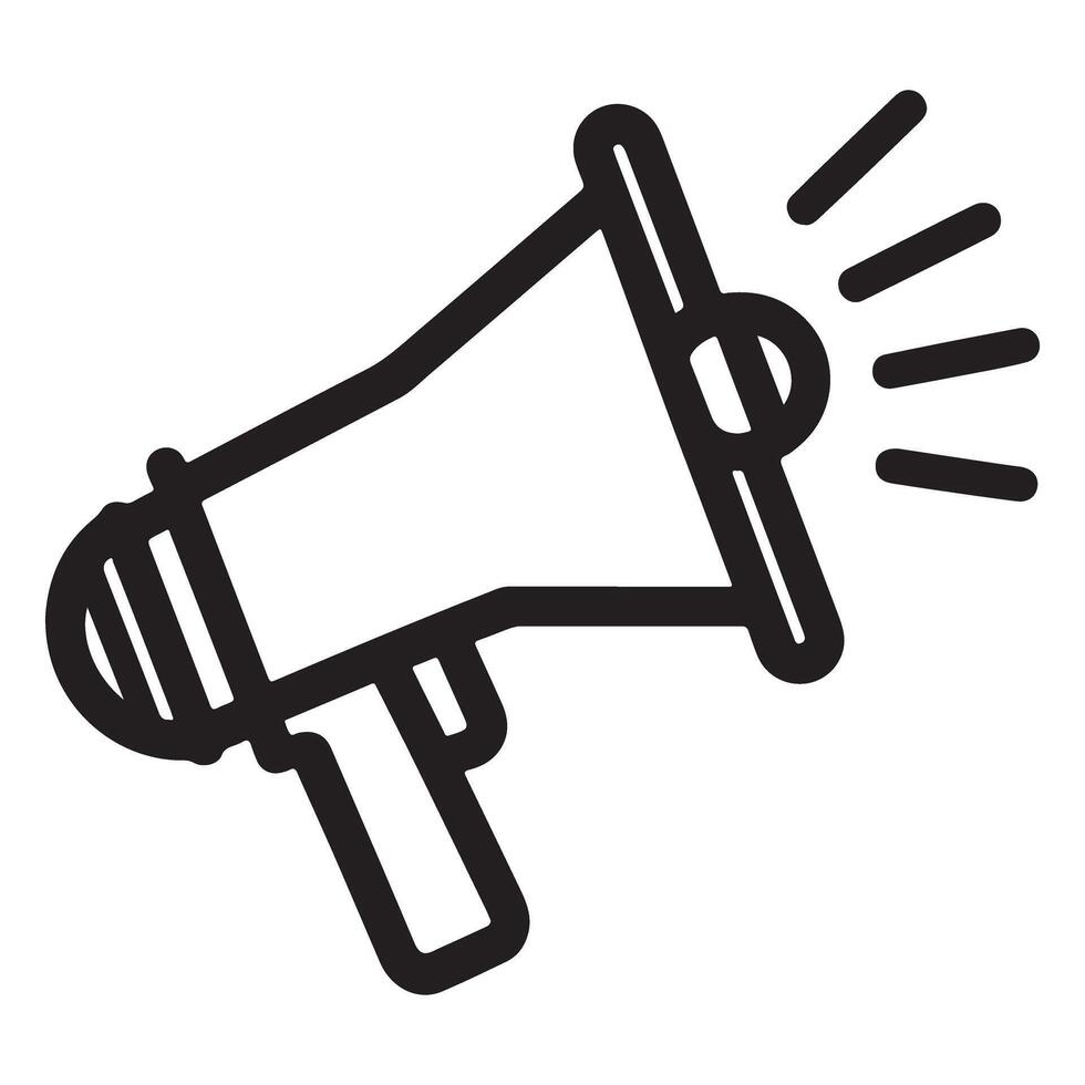 Megaphone Icon Illustration Promoting Communication Graphic Design Resource vector